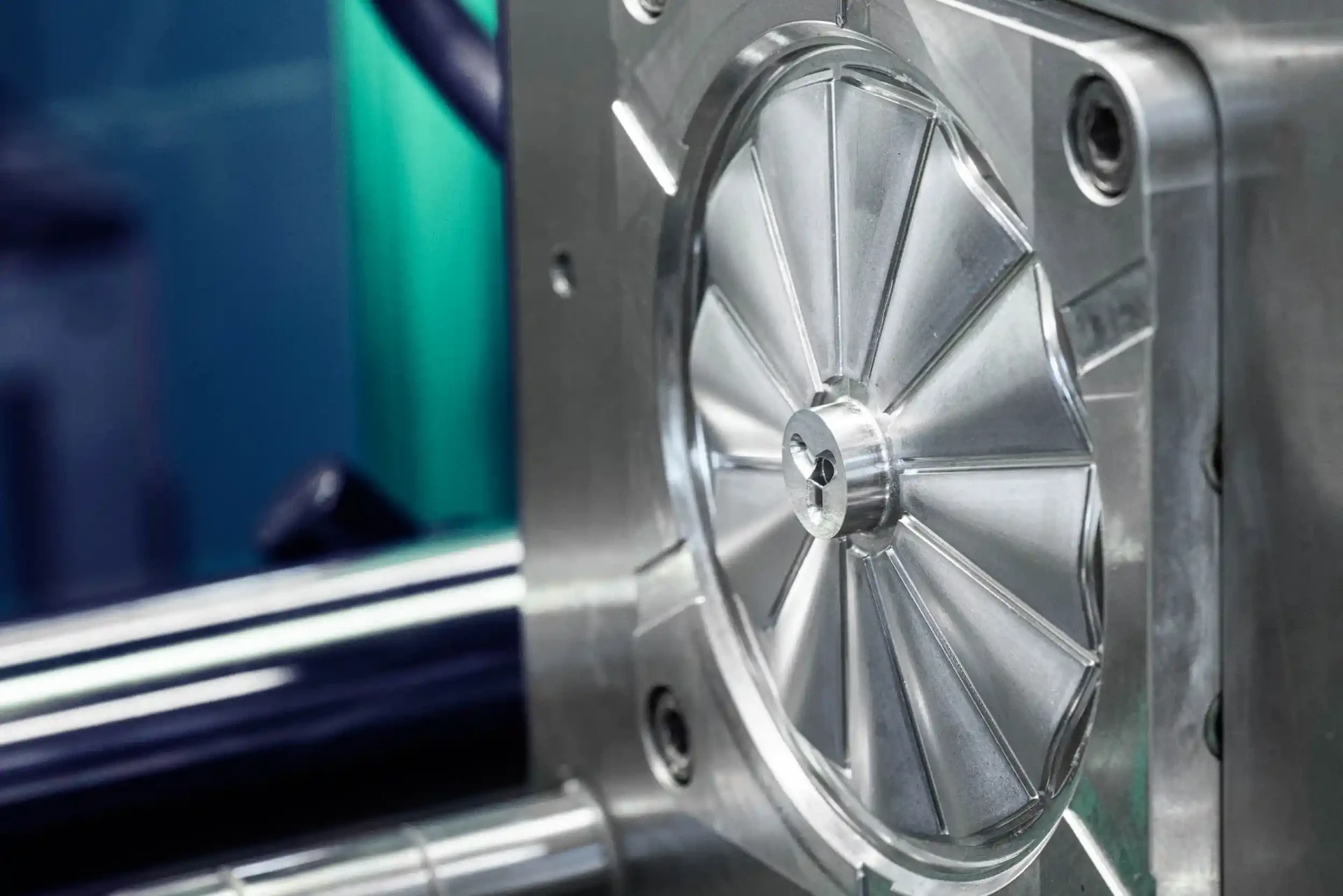 Close-up of a precision filter moulding tool